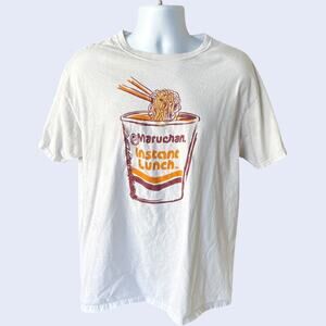 Maruchan Instant Lunch Ramen Graphic Tee L White Orange